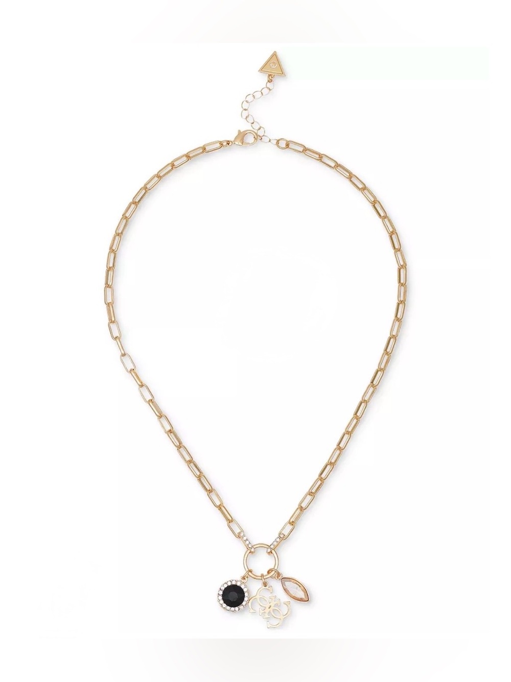 Guess Gold-Tone Link Necklace with Charms